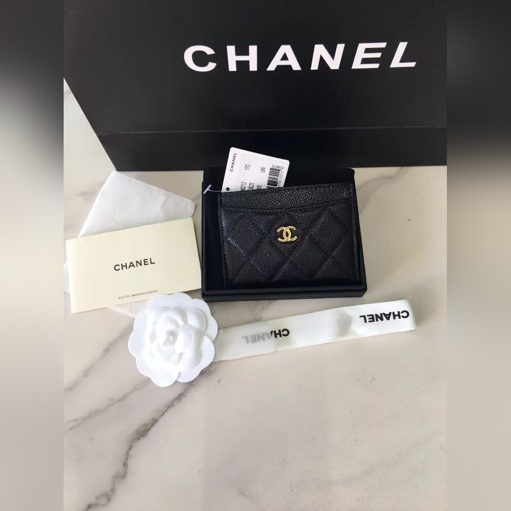 Chanel Black Caviar Card Holder